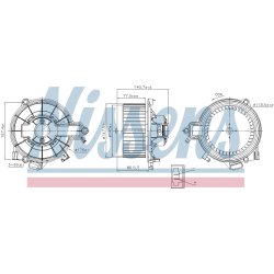 Heater Blower Motor NISSENS 87616 OE Ref 42569366