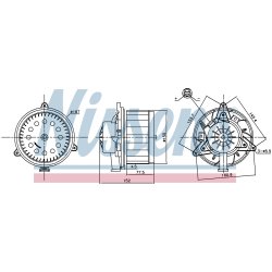 Heater Blower Motor NISSENS 87618 OE Ref 1845374
