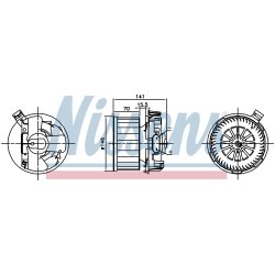 Heater Blower Motor NISSENS 87619 OE Ref 7701067950