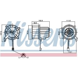 Heater Blower Motor NISSENS 87621 OE Ref A0008304901