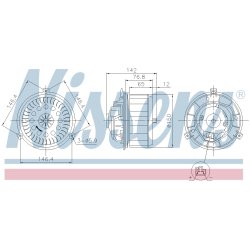 Heater Blower Motor NISSENS 87623 OE Ref 42777758