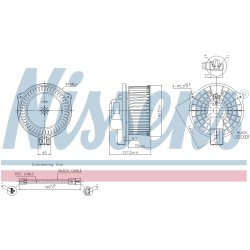 Heater Blower Motor NISSENS 87630 OE Ref GP9E61B10