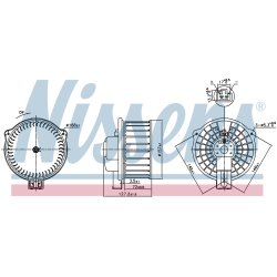 Heater Blower Motor NISSENS 87631 OE Ref GS1D61B10