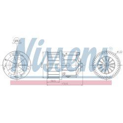 Heater Blower Motor NISSENS 87632 OE Ref HK7218456AA