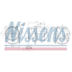 Heater Blower Motor NISSENS 87635 OE Ref 272109954R