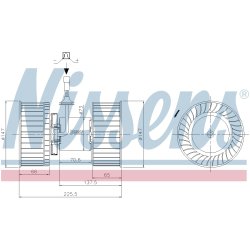 Heater Blower Motor NISSENS 87640 OE Ref 42538756