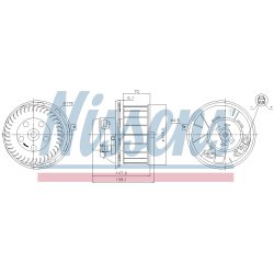 Heater Blower Motor NISSENS 87643 OE Ref T202758