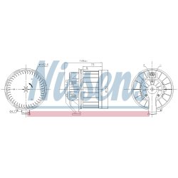 Heater Blower Motor NISSENS 87646 OE Ref 12E820015 NISSENS