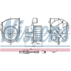 Heater Blower Motor NISSENS 87651 OE Ref 9467055680