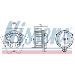 Heater Blower Motor NISSENS 87670 OE Ref 79310TBAA11