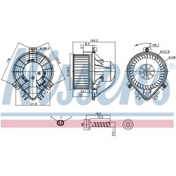Heater Blower Motor NISSENS 87708 OE Ref 67326935372 NISSENS