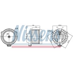 Heater Blower Motor NISSENS 87717 OE Ref 8710342060