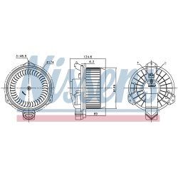 Heater Blower Motor NISSENS 87724 OE Ref 7415063J00 NISSENS