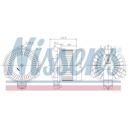 Heater Blower Motor NISSENS 87727 OE Ref 871030D110 NISSENS