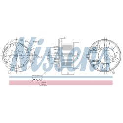 Heater Blower Motor NISSENS 87762 OE Ref 1KD820015A