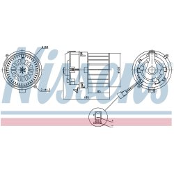 Heater Blower Motor NISSENS 87791 OE Ref 272264FA0A NISSENS