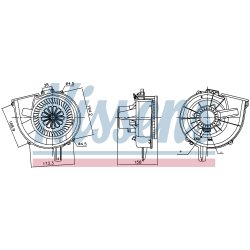 Heater Blower Motor NISSENS 87812 OE Ref 6Q2819015B NISSENS