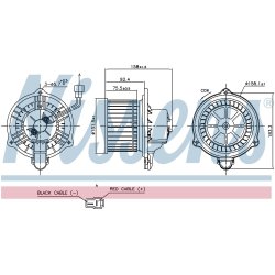 Heater Blower Motor NISSENS 87820 OE Ref 971132L000 NISSENS
