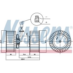 Heater Blower Motor NISSENS 87842 OE Ref 42553954 NISSENS