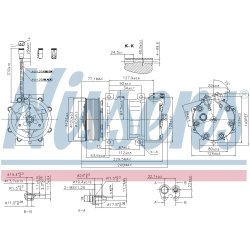 AC Compressor NISSENS 890022 OE Ref 10573125 NISSENS