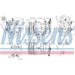 AC Compressor NISSENS 890041 OE Ref 64522758145 NISSENS