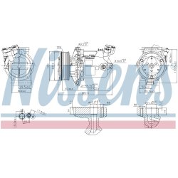 AC Compressor NISSENS 890042 OE Ref 92600BV80A