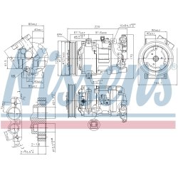 AC Compressor NISSENS 890044 OE Ref 8200939386 NISSENS