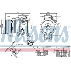 AC Compressor NISSENS 890066 OE Ref 4471709470 NISSENS
