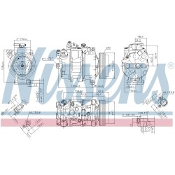 AC Compressor NISSENS 890070 OE Ref 4471908472 NISSENS