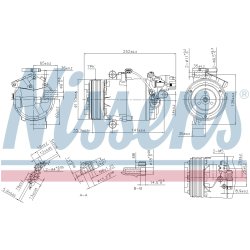 AC Compressor NISSENS 890071 OE Ref 64526961619 NISSENS