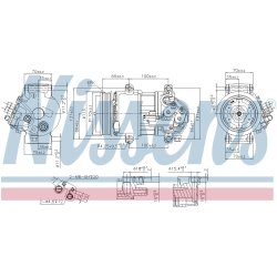 AC Compressor NISSENS 890078 OE Ref 4471500810 NISSENS