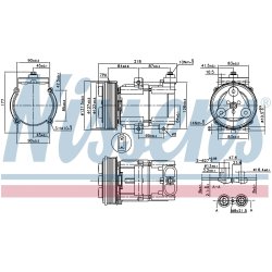 AC Compressor NISSENS 890081 OE Ref 3649381 NISSENS
