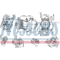 AC Compressor NISSENS 890090 OE Ref 1437620 NISSENS