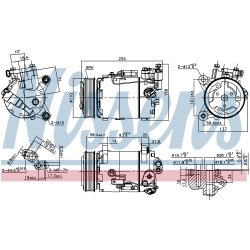 AC Compressor NISSENS 890099 OE Ref 64526811431 NISSENS