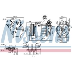AC Compressor NISSENS 890125 OE Ref 1722070 NISSENS