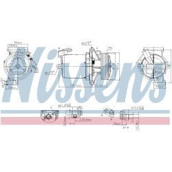 AC Compressor NISSENS 890172 OE Ref 92600CJ70A
