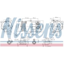 AC Compressor NISSENS 890179 OE Ref 1543948 NISSENS