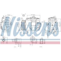 AC Compressor NISSENS 890199 OE Ref 0022302311 NISSENS