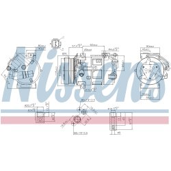 AC Compressor NISSENS 890210 OE Ref 6453ZT