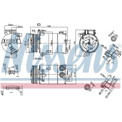 AC Compressor NISSENS 890213 OE Ref 1707371 NISSENS