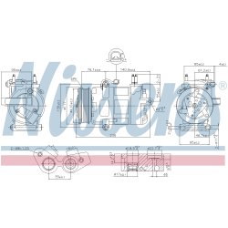 AC Compressor NISSENS 890217 OE Ref 1827895