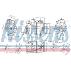 AC Compressor NISSENS 890218 OE Ref 64526823544 NISSENS