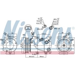 AC Compressor NISSENS 890235 OE Ref 97701A5501 NISSENS
