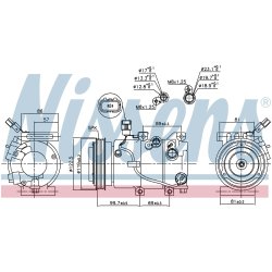 AC Compressor NISSENS 890241 OE Ref 97701A6700 NISSENS