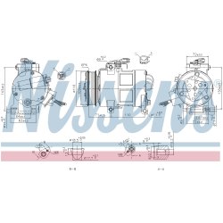 AC Compressor NISSENS 890249 OE Ref 2037513