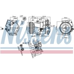 AC Compressor NISSENS 890259 OE Ref 13361843 NISSENS
