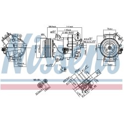 AC Compressor NISSENS 890263 OE Ref 13346495 NISSENS