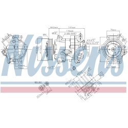 AC Compressor NISSENS 890264 OE Ref 13250609 NISSENS