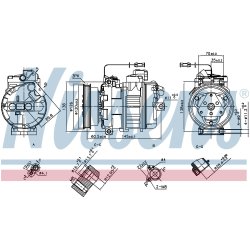 AC Compressor NISSENS 89027 OE Ref 8D0260805B NISSENS