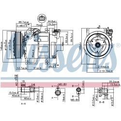 AC Compressor NISSENS 890293 OE Ref 92600ET81A NISSENS